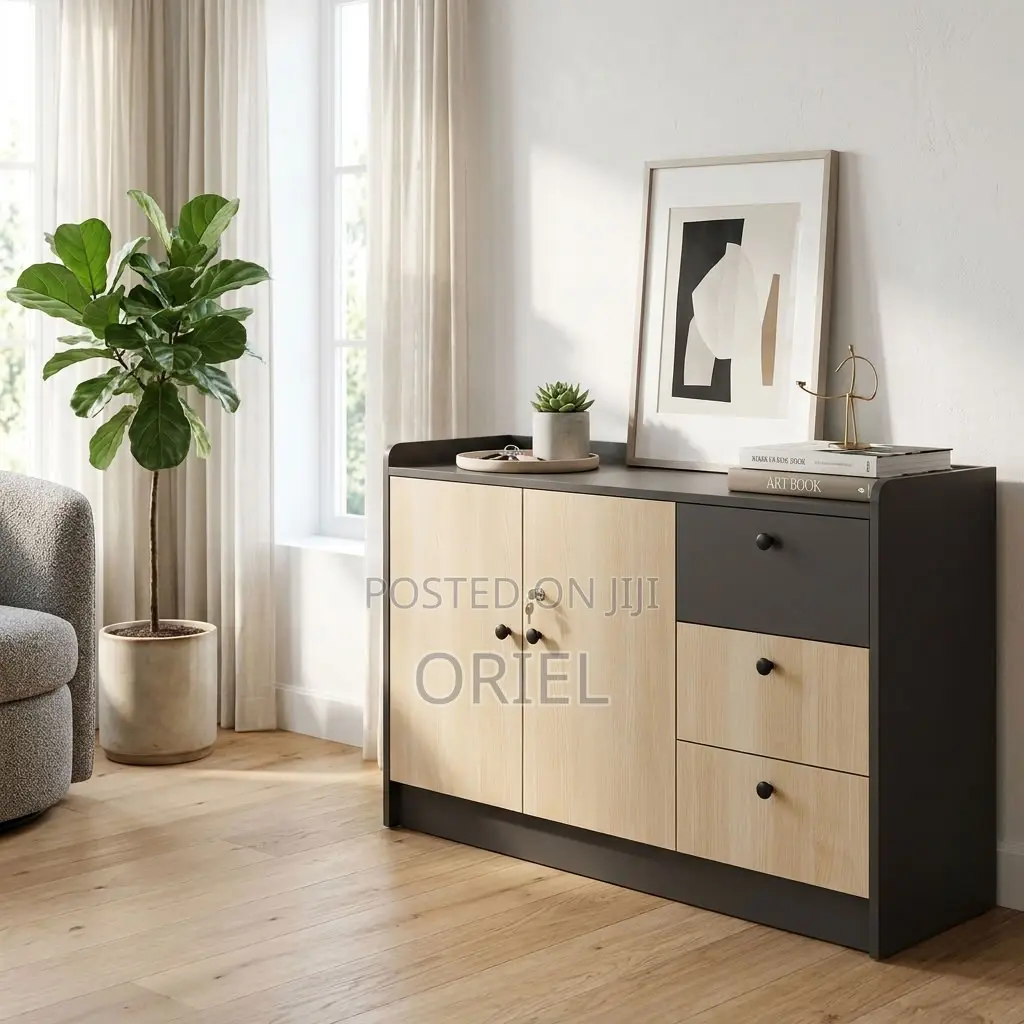 Office Credenza With 3 Drawers and 2 Doors – Modern Storage Cabinet