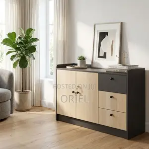 Office Credenza With 3 Drawers and 2 Doors – Modern Storage Cabinet