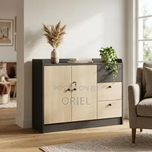 Office Credenza With 3 Drawers and 2 Doors – Modern Storage Cabinet