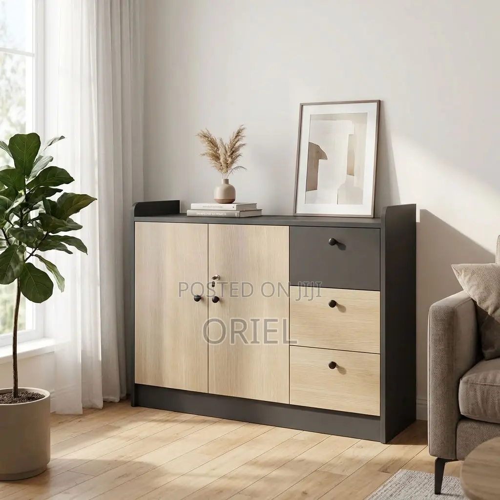 Office Credenza With 3 Drawers and 2 Doors – Modern Storage Cabinet