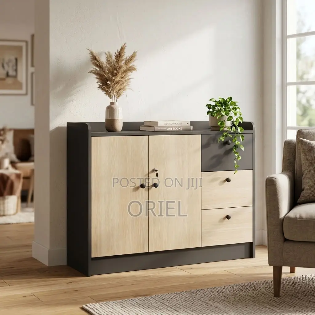 Office Credenza With 3 Drawers and 2 Doors – Modern Storage Cabinet
