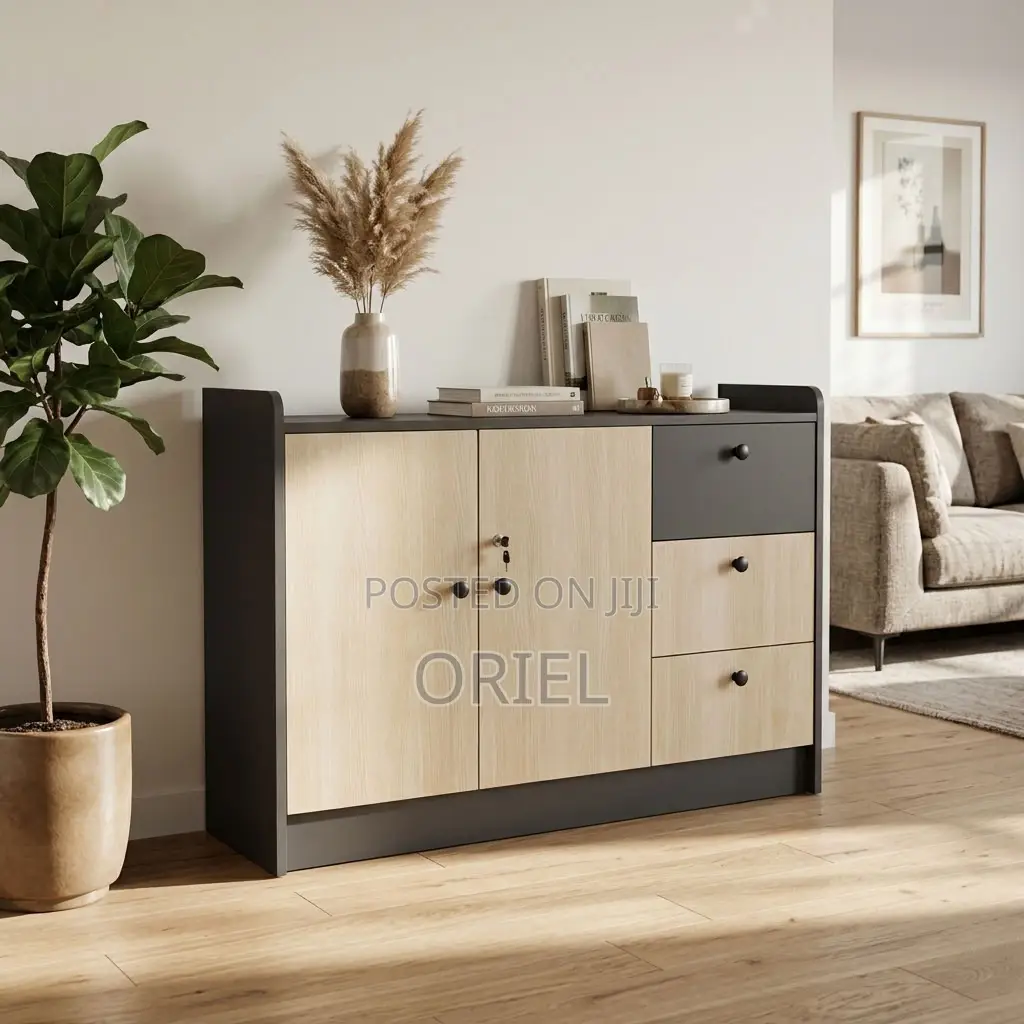 Office Credenza With 3 Drawers and 2 Doors – Modern Storage Cabinet