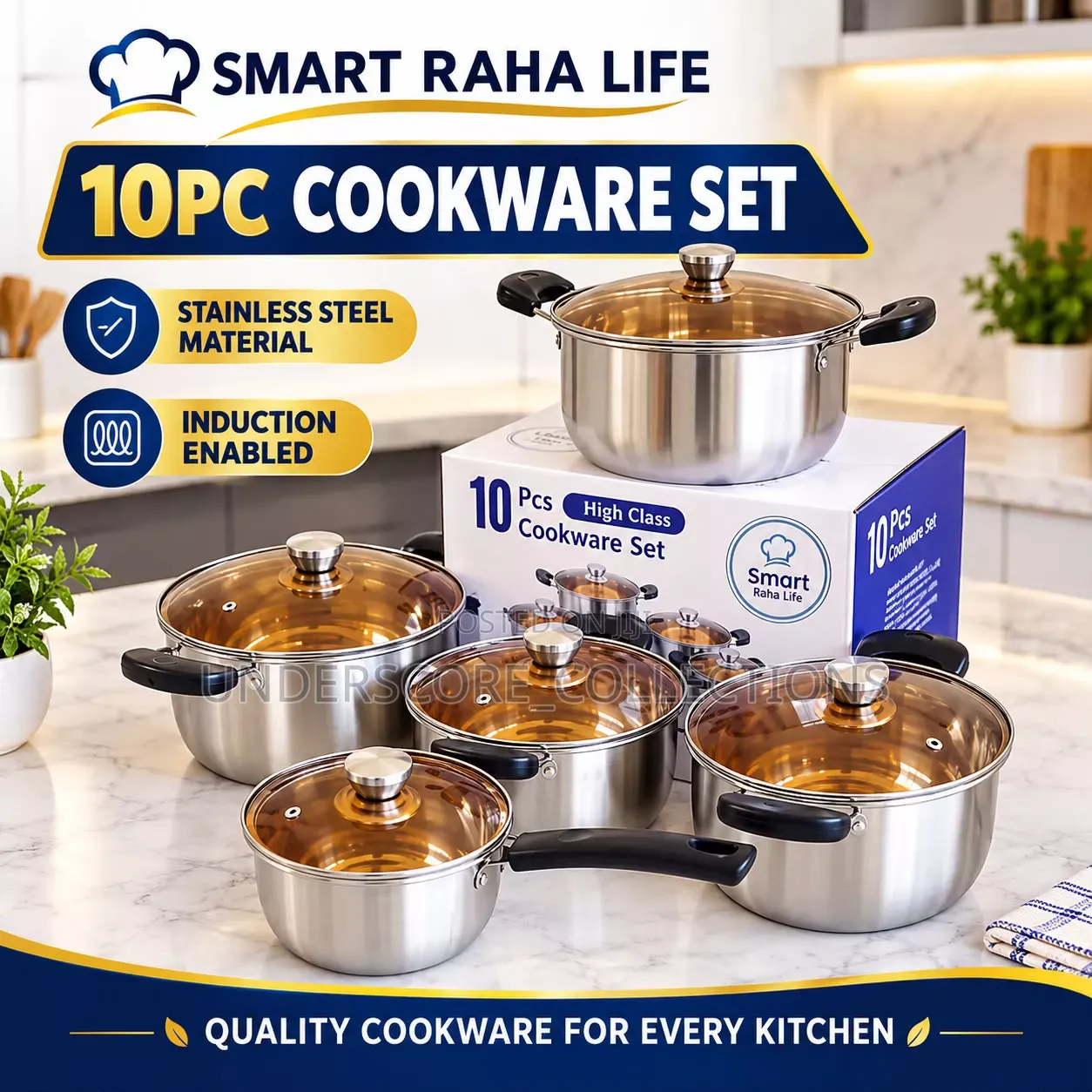 Smart Raha Life 10pc Cookware Set