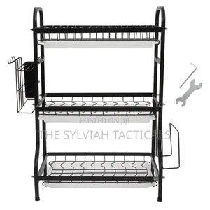 *3 Tier Dish Rack* Easy to Assemble. Stainless Steel. Durable.