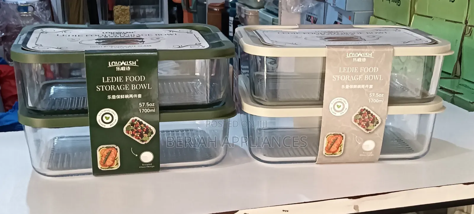 1700ml Borosilicate Glass Containers
