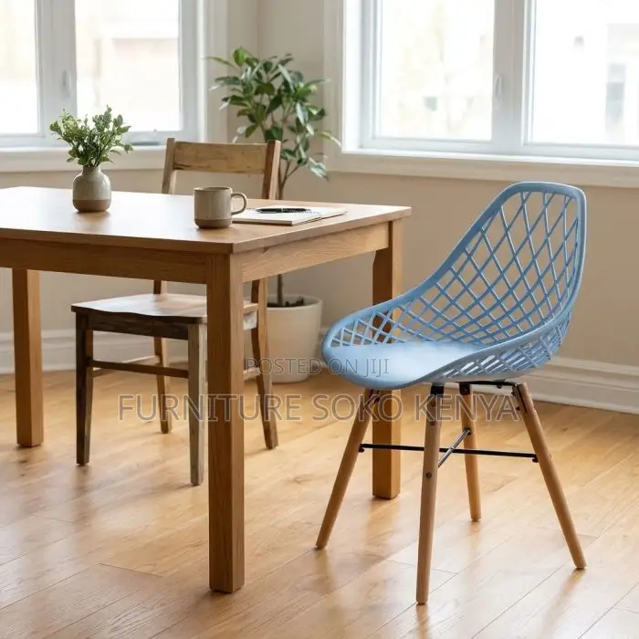 Breathable Plastic Dining Chair | Modern Viner Dining Seat