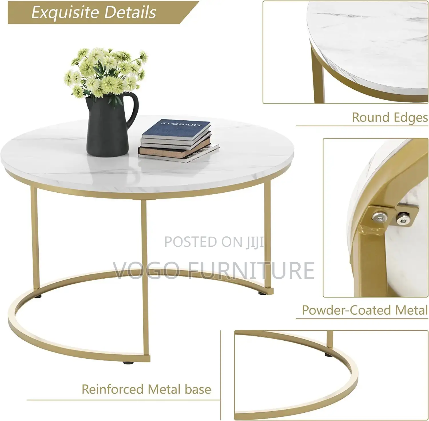 Coffee Table; Marble Coffee Table