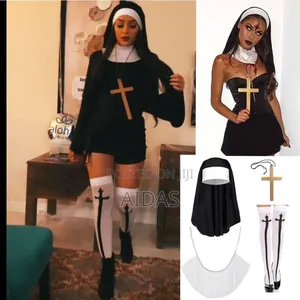 Halloween Spooky Nun Costume Accessory Set