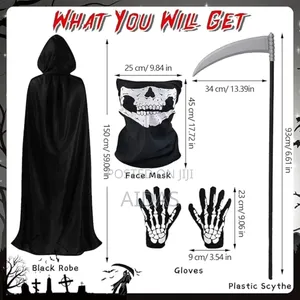 Hallowee Unisex Grim Reaper Costume