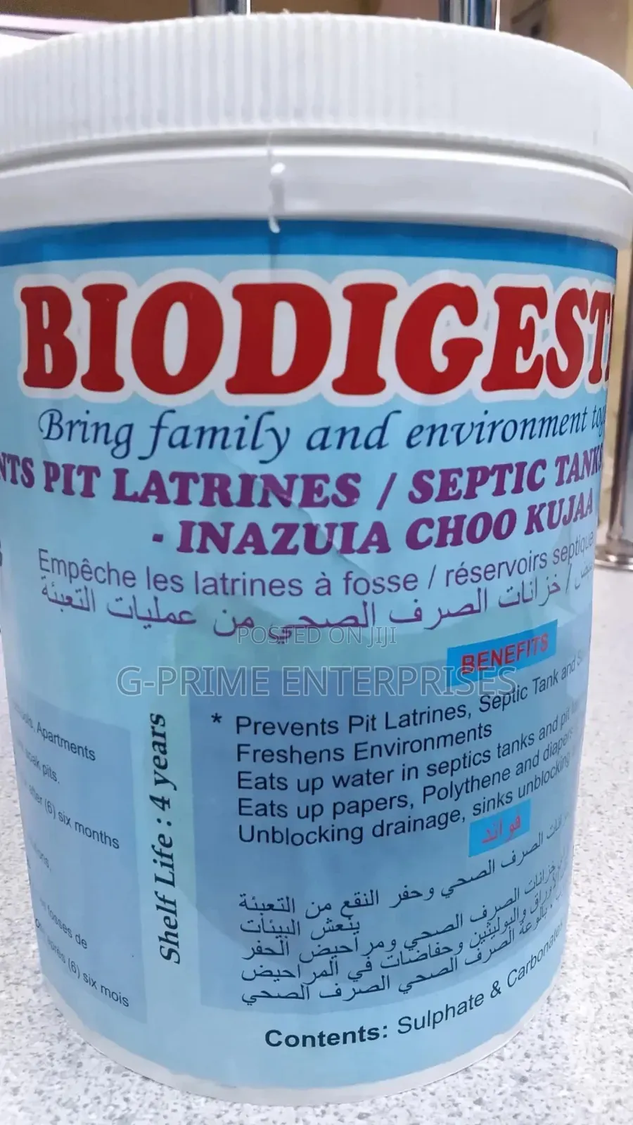 Biodigester Sulphate and Carbonate