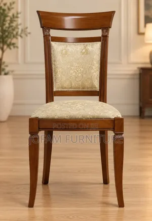 Classic Wooden Dining Chair – Brown Finish