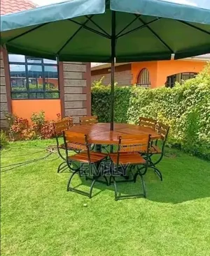 Metallic and Wooden Garden Shade
