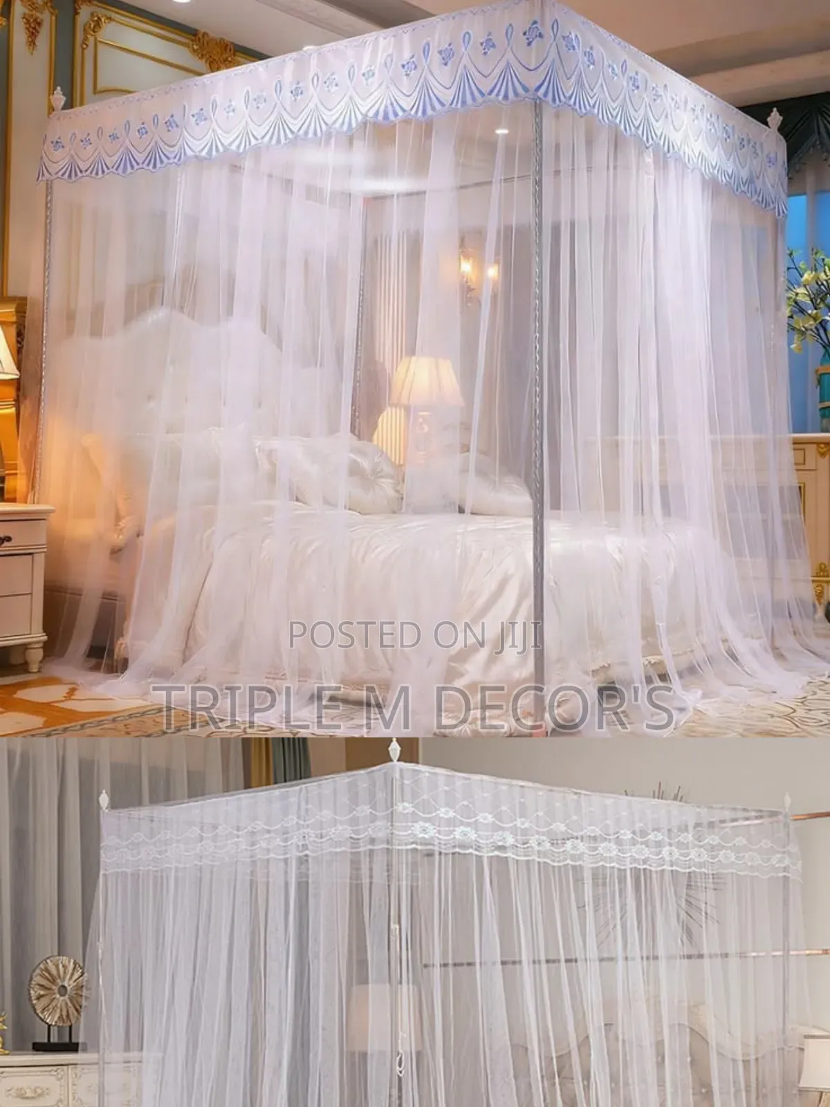 4 Stand Mosquito Net – Canopy for 4×6, 5×6 &6by6, Easy to Install