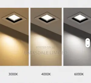 Square LED Recessed Downlight - Anti-Glare Ceiling Spot