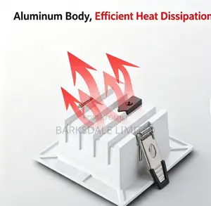 Square LED Recessed Downlight - Anti-Glare Ceiling Spot