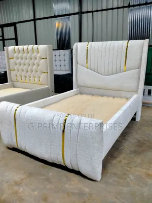 V Shape Modern Bed Gold Bed
