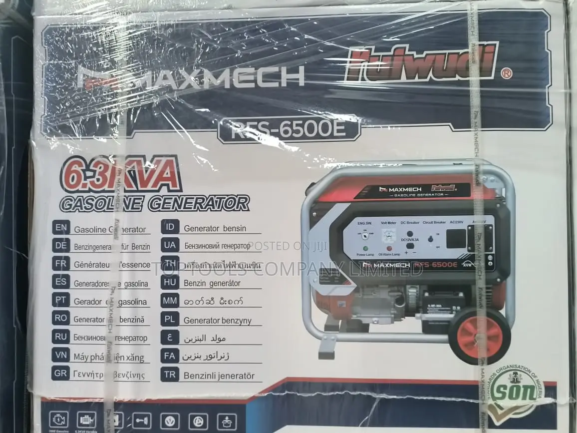 Maxmech Petrol Generator 6.3kva RFS-6500e