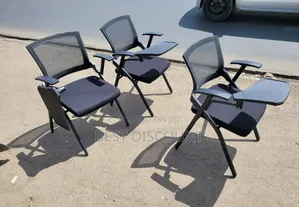 Black Fabric College Chair