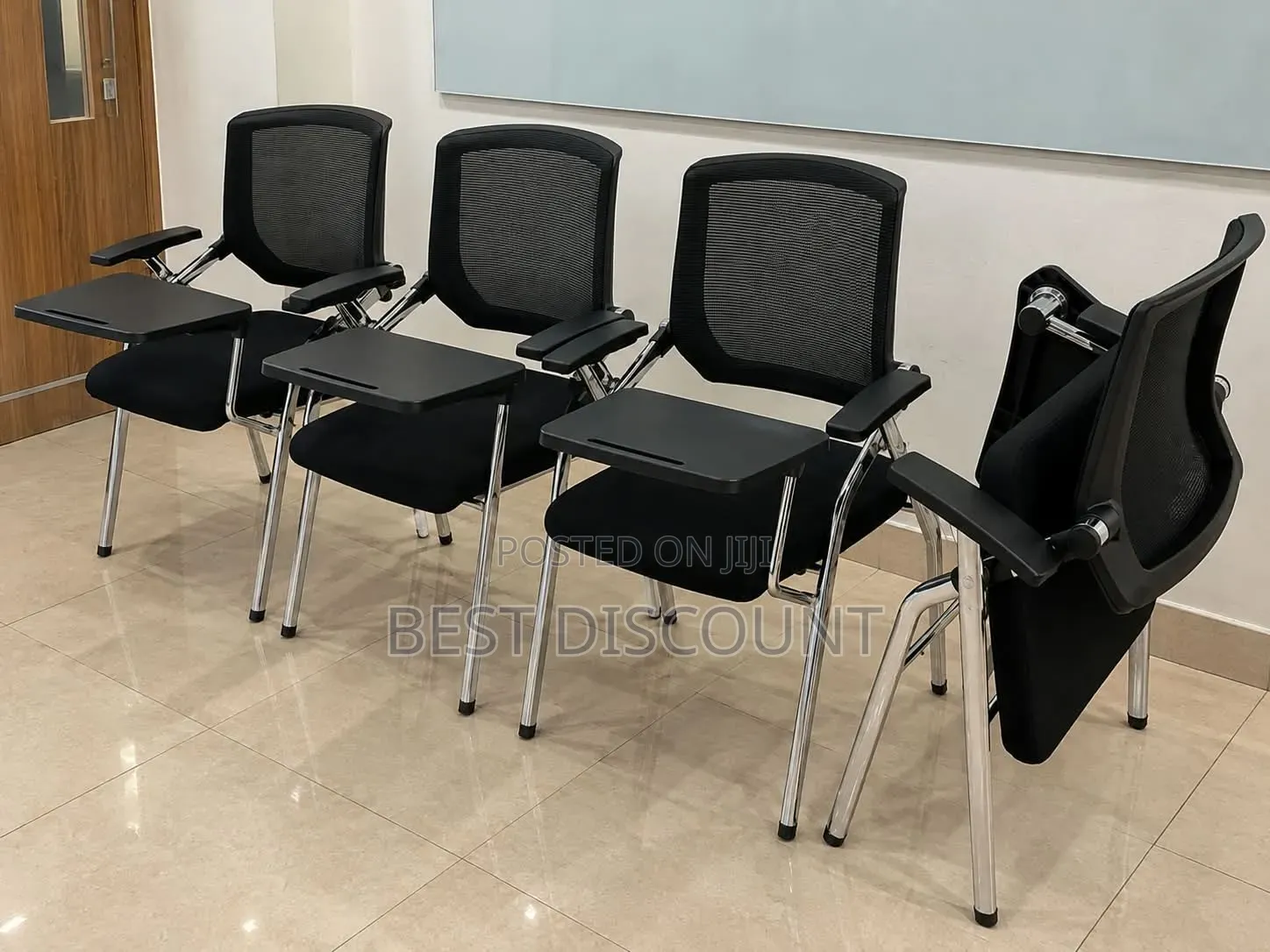 Modern Office Training Chair With Mesh Backrest