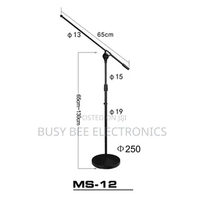 Adjustable Heavy Duty Microphone Stand Base