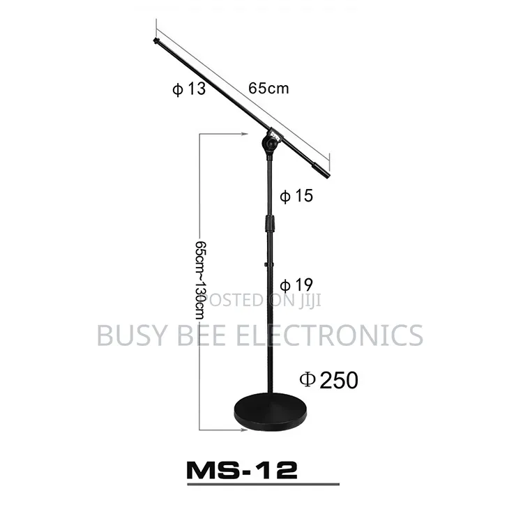 Adjustable Heavy Duty Microphone Stand Base