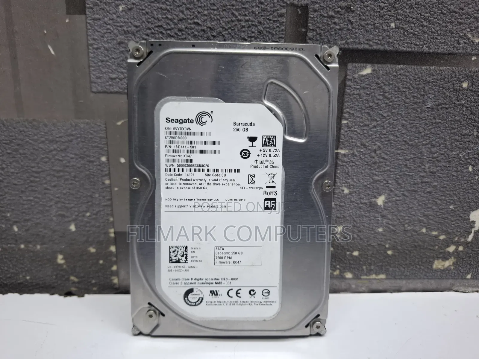 Internal Hard Disk Drive (HDD) Seagate Barracuda 250 GB Desktop Drive