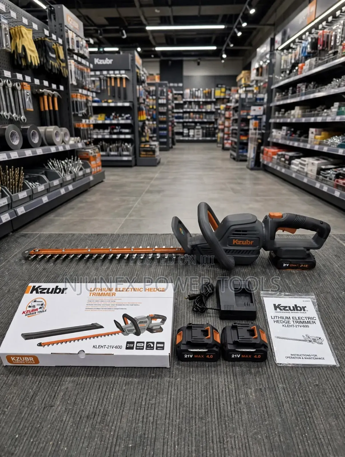 Kzubr Lithium Electric Hedge Trimmer (KEHT-21V-600) Set