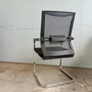 Visitor Chair With Black Mesh Back and Chrome Sled Base