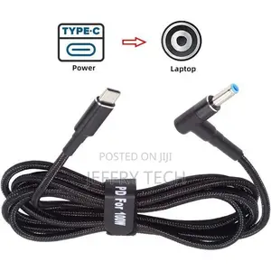 Type C Charger Cable Braided Fast 100W C to 20V DC Input 4.5x3mm Outpu