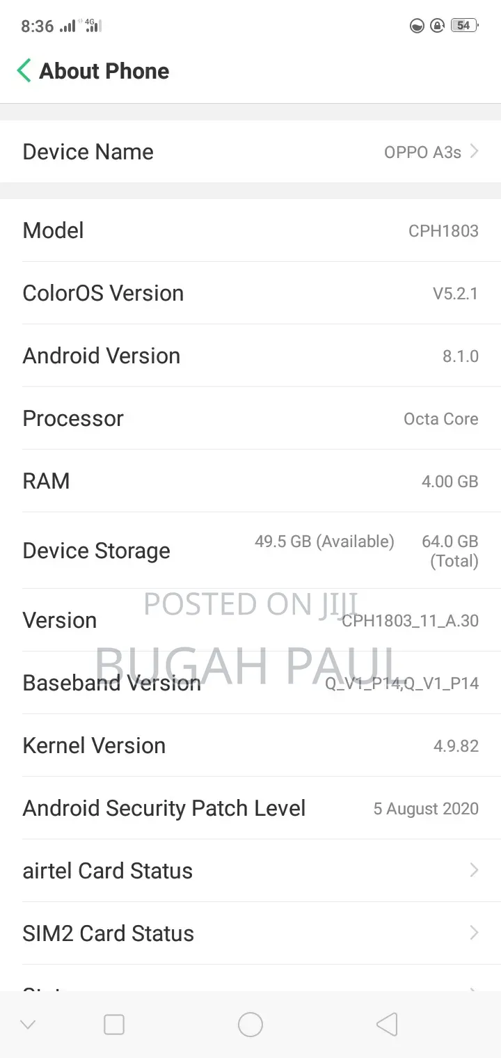 Oppo A3 64 GB Blue