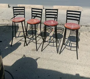Wooden Mahogany Stools With Backrest