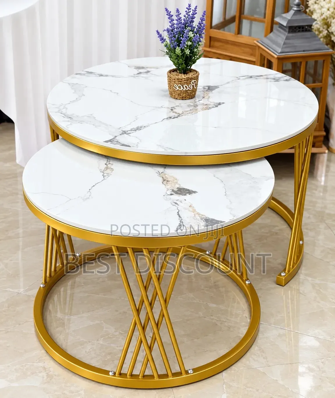 Modern Round Marble Nesting Coffee Tables – Elegant and Stylish