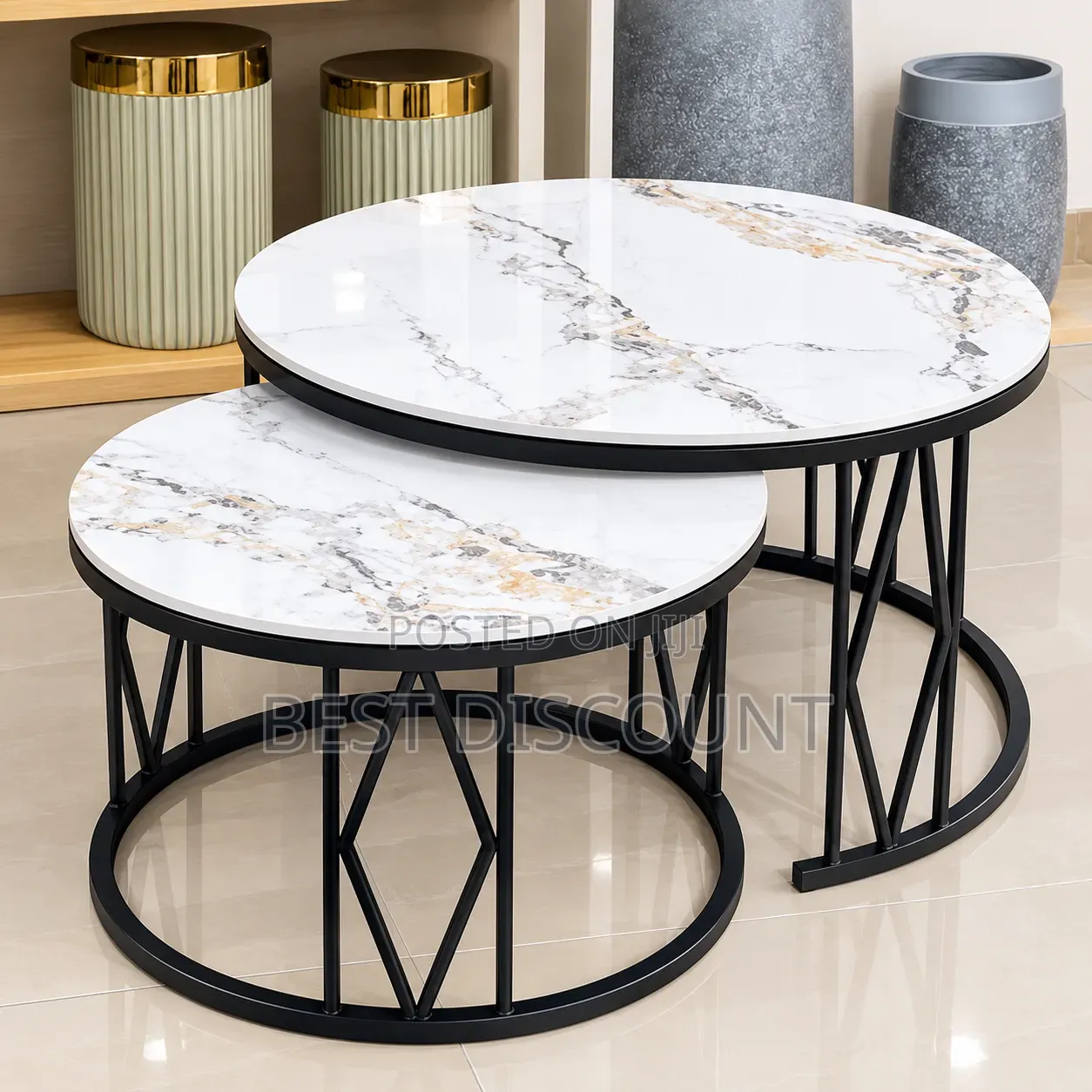 Modern Gray Nesting Coffee Table Set