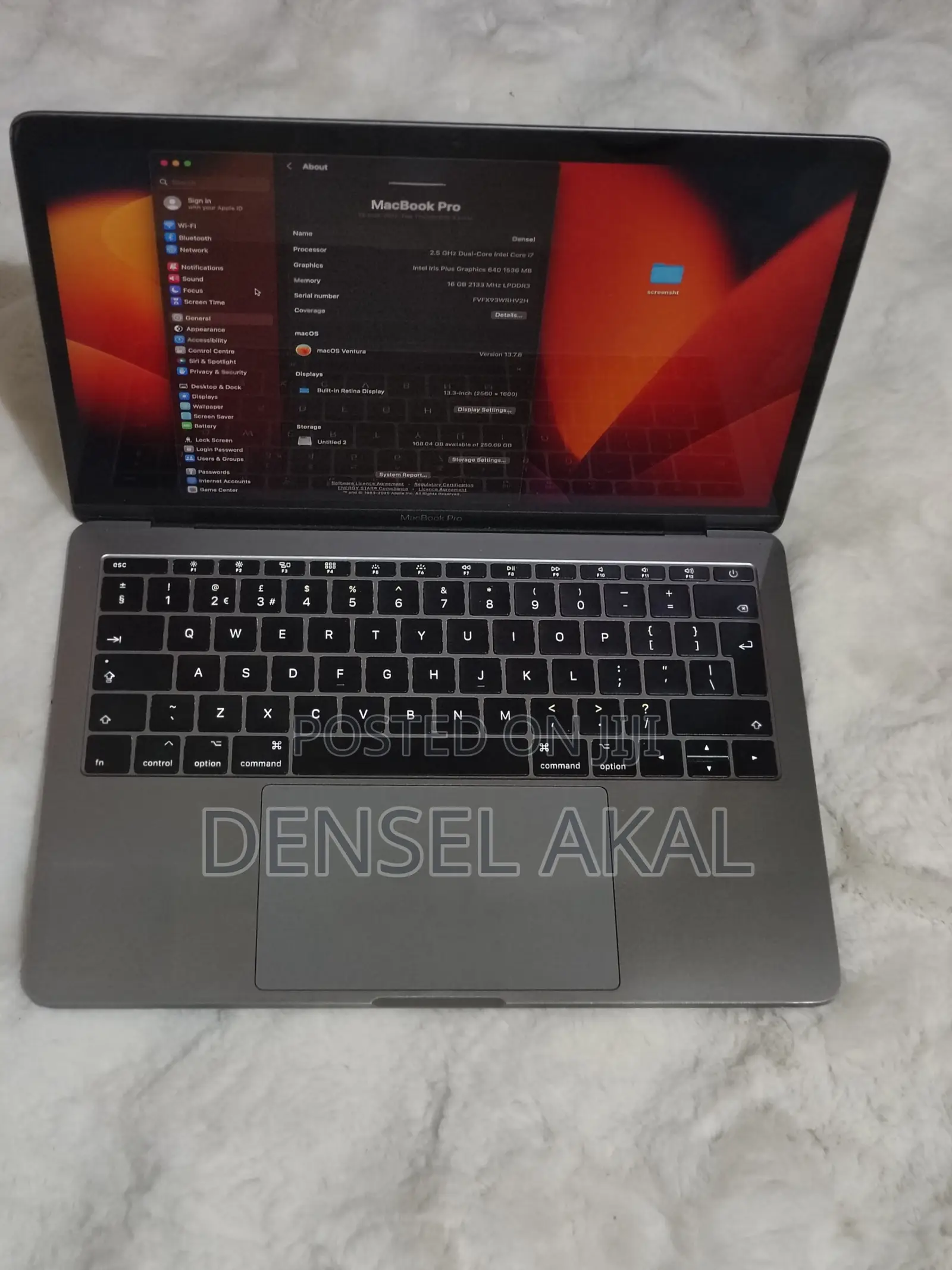Laptop Apple MacBook Pro 2017 16GB Intel Core i7 SSD 256GB