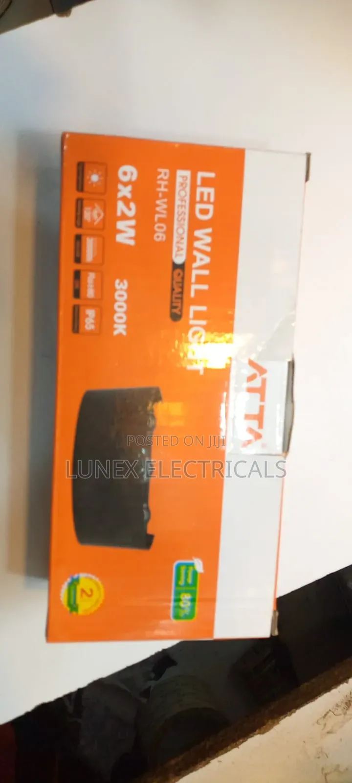 3-Light LED Wall Bracket Light Black Up Down Wall Lamp