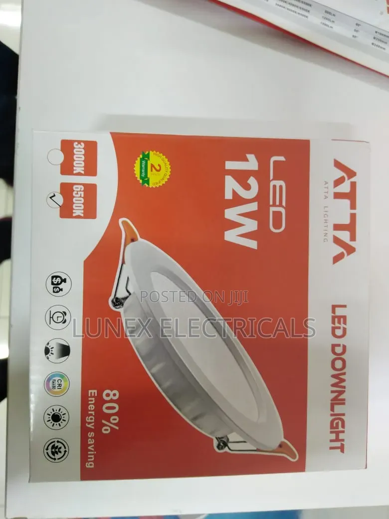 ATTA 12W LED Downlight Round Recessed 6500K White