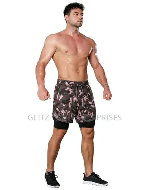 Men's 2-in-1 Athletic Fitness Shorts With Compression Liner