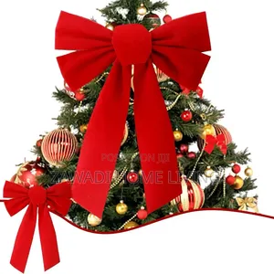 Red Velvety Christmas Ribbon Bow.