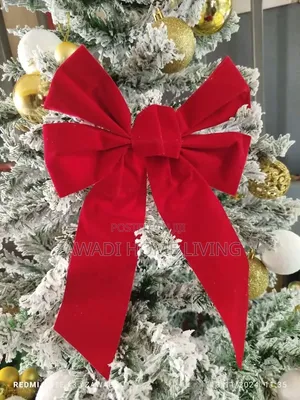 Red Velvety Christmas Ribbon Bow.