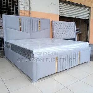 Brand New Luxury Grey Fluted Bed With a Mattress