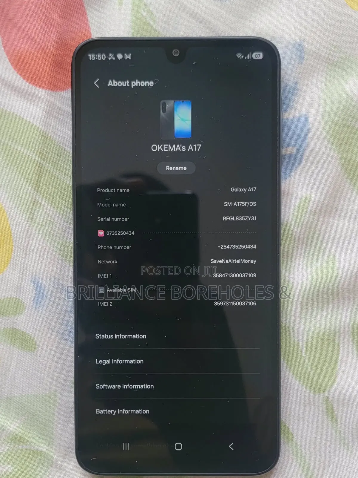 New Samsung Galaxy A17 128 GB Black