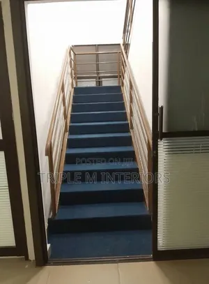 Staircase Deep Blue 4mm Carpet for Homes and Offices