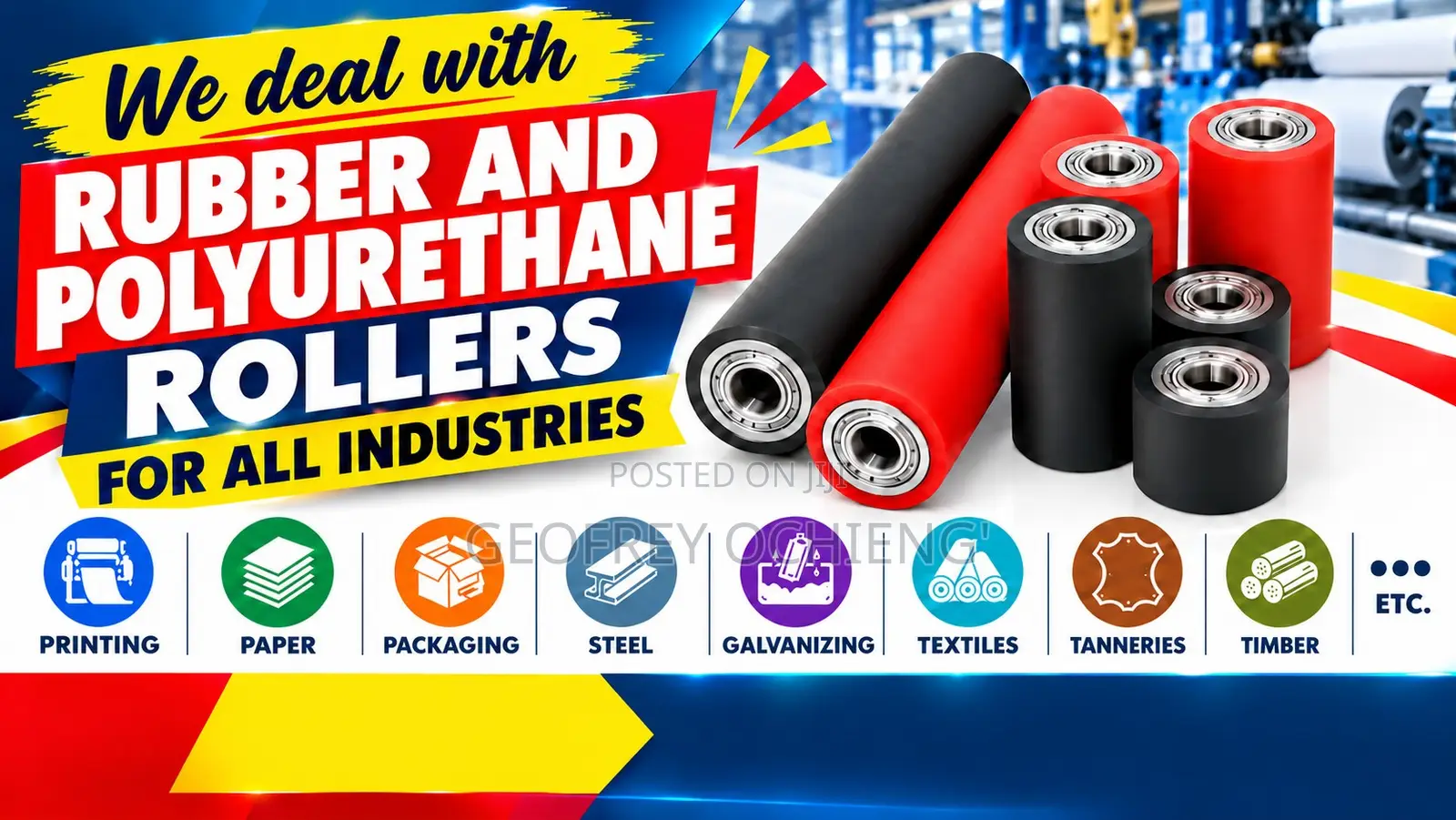 Rubber and Polyurethane Rollers