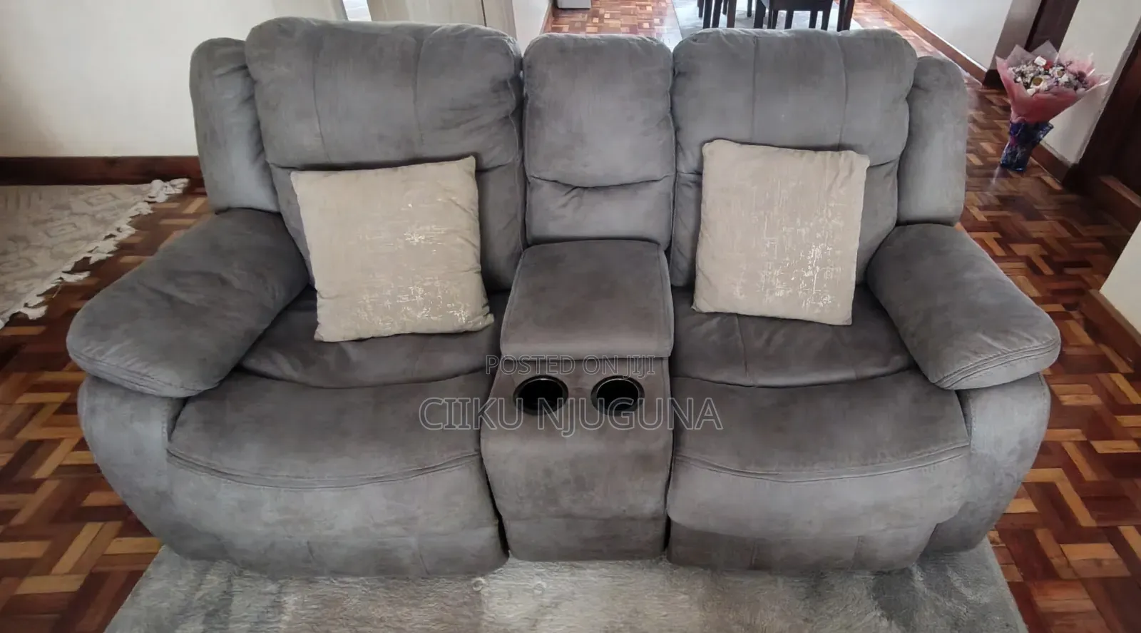 6 Seater Grey Recliner Couch for Sale
