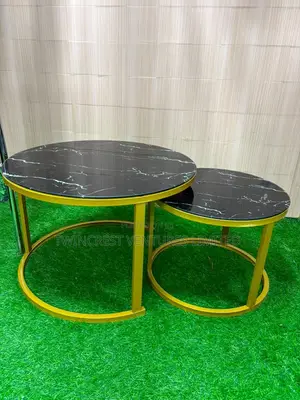 Glass Marble Nesting Table