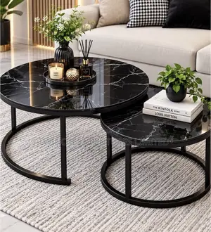 2in1 MDF Nesting Coffee Table – Black Finish