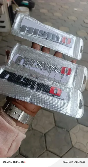 3D Styling Nismo Badges in Silver,checked Pattern,carbon Fiber Texture