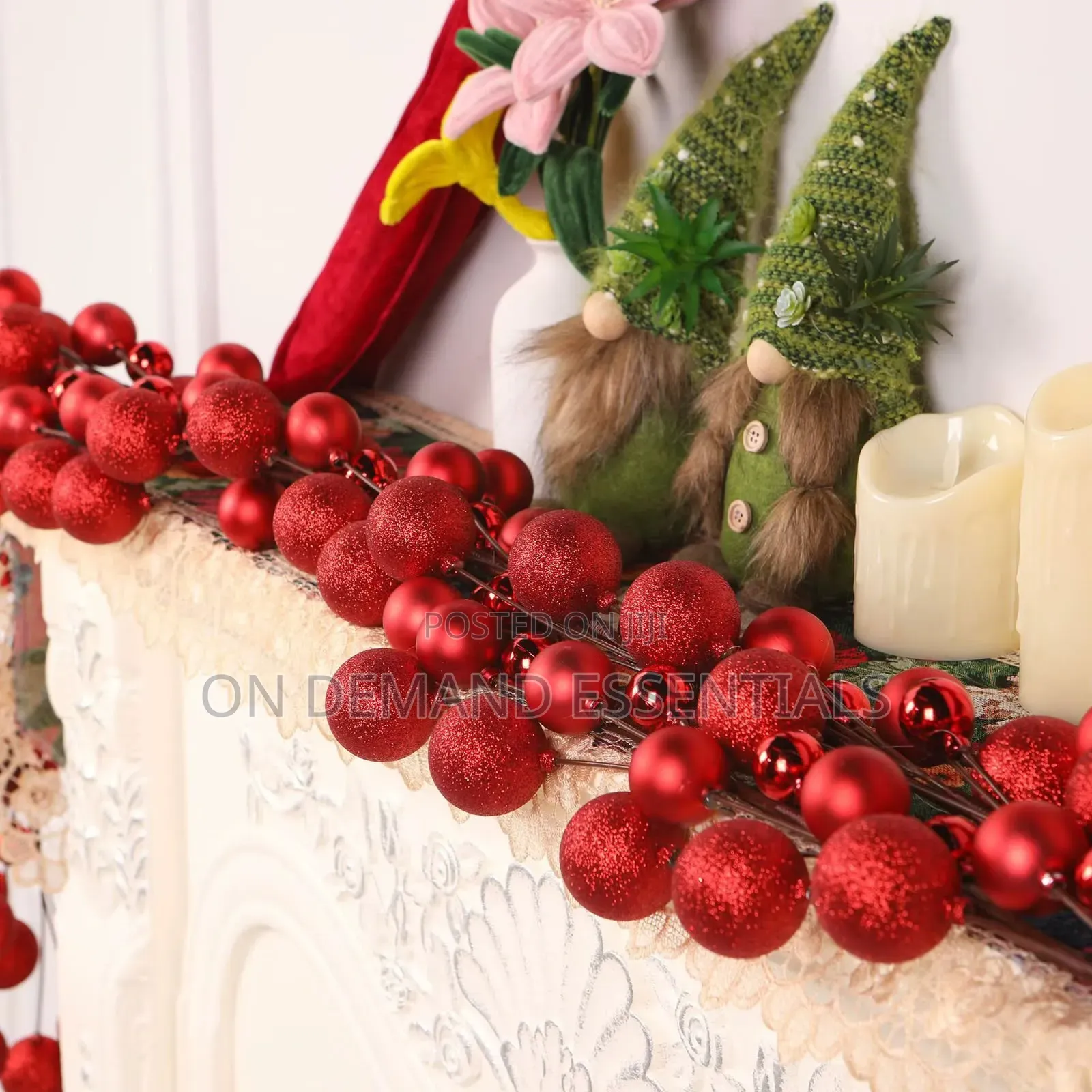 Artificial Berry Garland – Christmas Décor