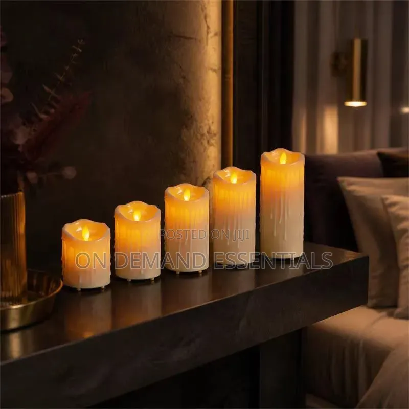 5 PCS Set Dripping Wax Led Candles