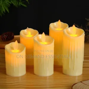 5 PCS Set Dripping Wax Led Candles